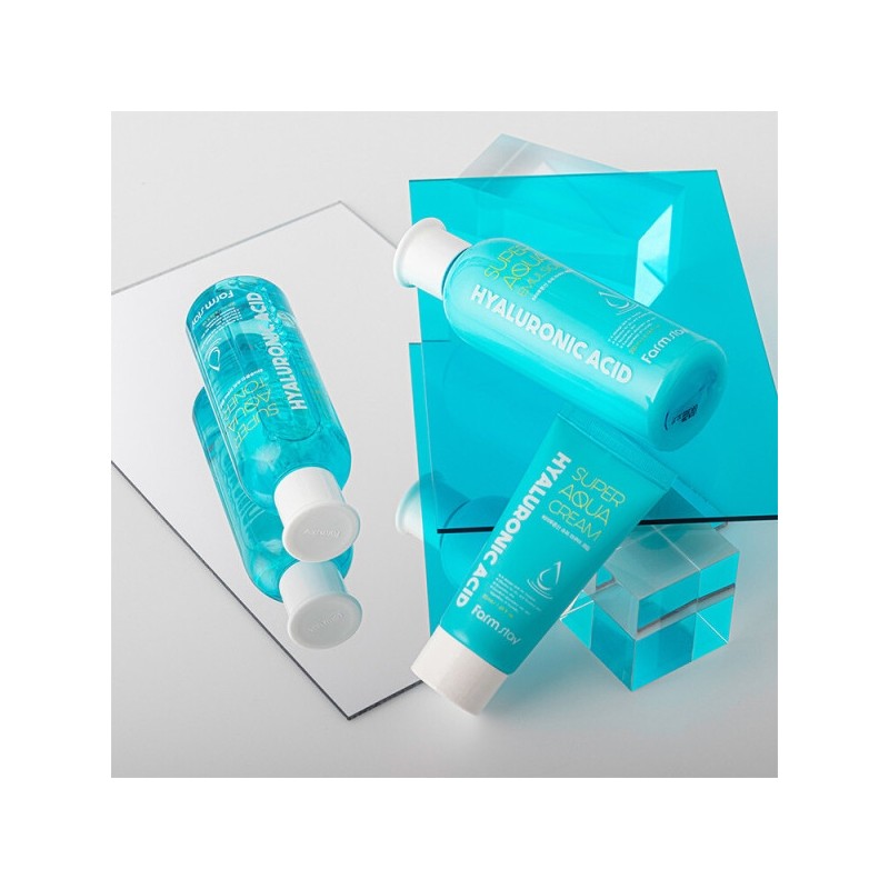 Farmstay Hyaluronic Acid Super Aqua Skincare 3-piece Set / 팜스테이