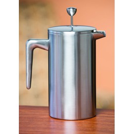 Service Ideas PDWSA350BS Double Wall Coffee Press, Stainless Steel, Brushed, 12 oz.
