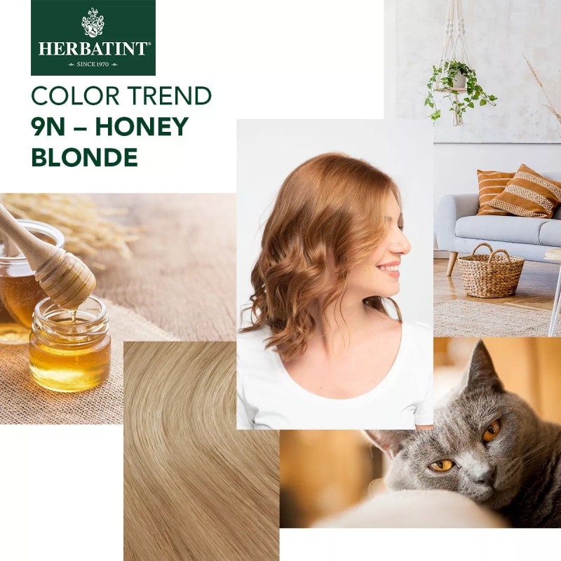 Herbatint Kit Tinte Herbatint Natural Coloración gel permanente tono 9n