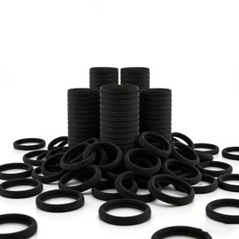 40PCS 4CM Black Hair Ties No Damage,Hair Bands, Ponytail Holders,Black Super Elastic Seamless Towel Hair Bands - Soft Women's Hair Ties Scrunchies Elastic Hair Accessories