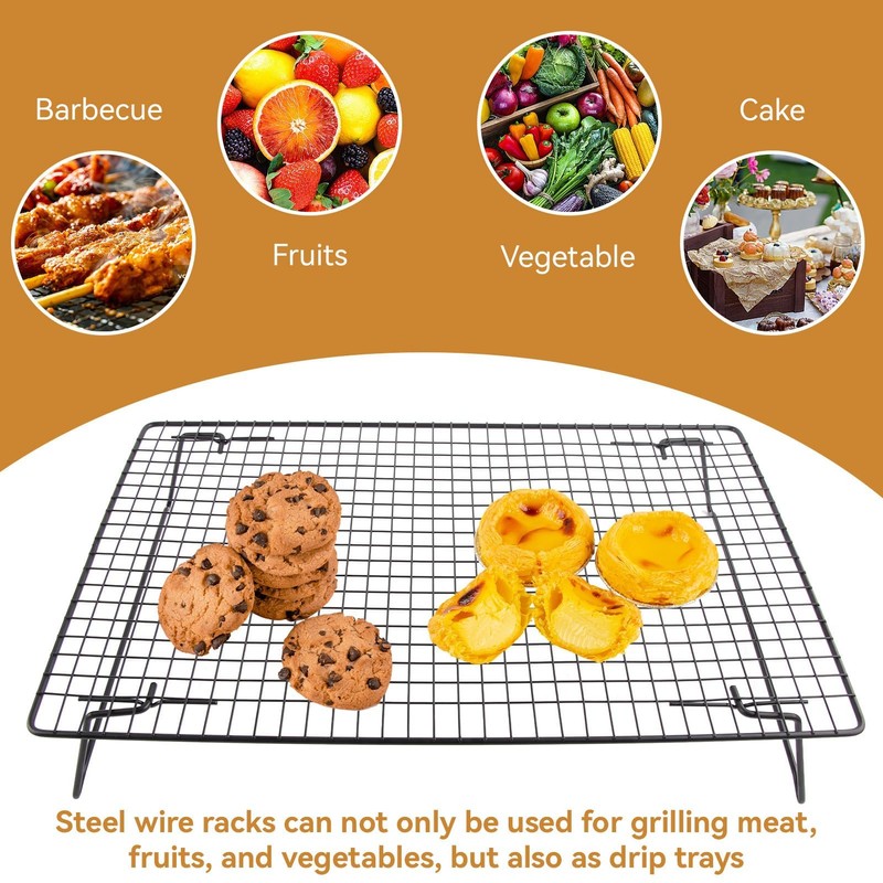 Cooling Rack, 16.9x11in Cooling Rack with Collapsible Folding Legs Iron