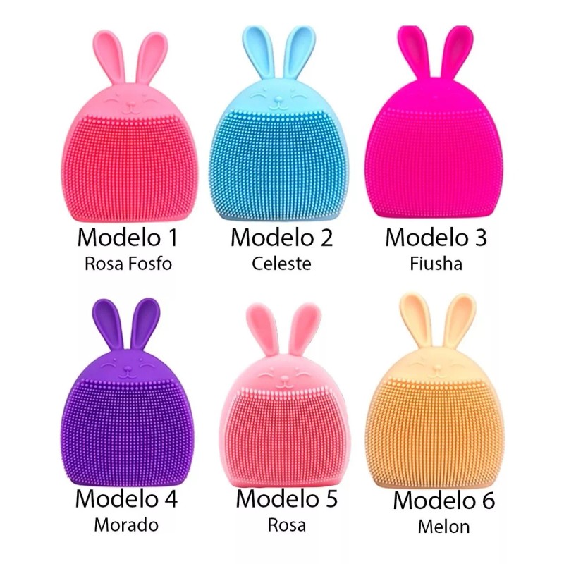 Universo en Linea Cepillo Exfoliante Facial Silicona Puntos Suave Conejo
