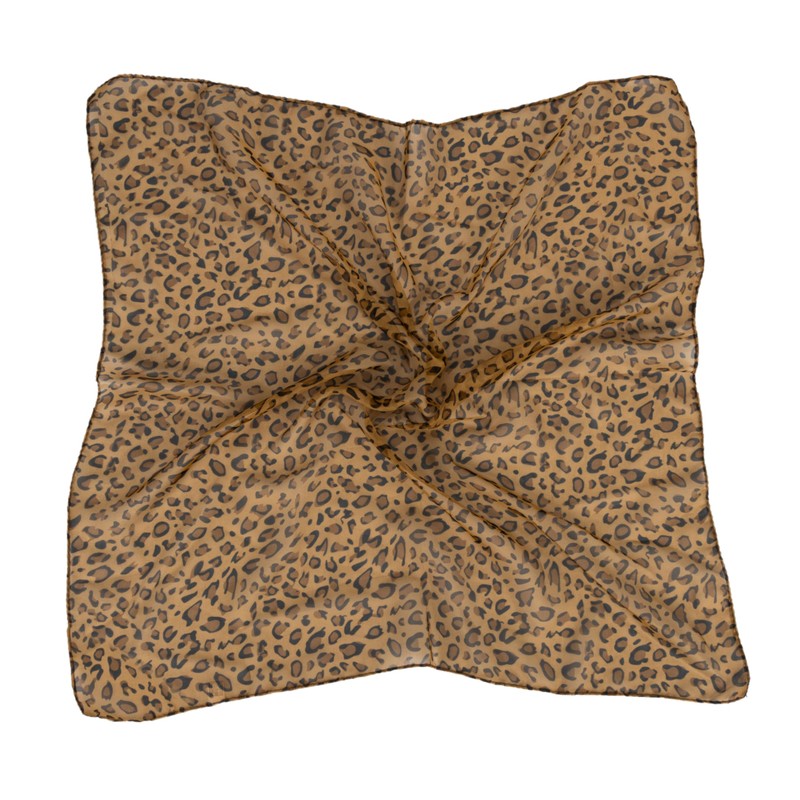 Eohak Women-Leopard-Print-Scarf Lightweight Chiffon Square Scarfs for Spring Summer Season