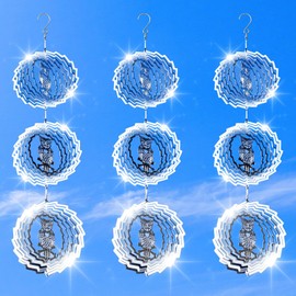 9 PCS Stainless Steel Bird deterrents for Outside,Crow Deterrent,3D Bird Scarer Discs Set Pigeon Deterrent,Bird reflectors to Keep Birds Away Woodpecker Deterrent for House