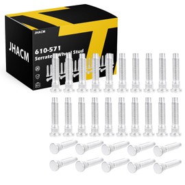 JHACM 610-571 1/2-20 Serrated Wheel Stud,Compatible with Ford Edge 2007-2014, Lincoln MKX 2007-2015 in-Thread Diameter 9-1000771 610-5711 610571 7T4Z1107B 610-571 36942 7T4Z1107C 6105711，20 pcs ﻿