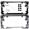 Tropical Palm Tree Chrome Polished License Plate Frame (2 Frames)