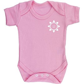 Hippowarehouse Pocket Sunshine Baby Vest Bodysuit (Short Sleeve) Boys Girls Light Pink