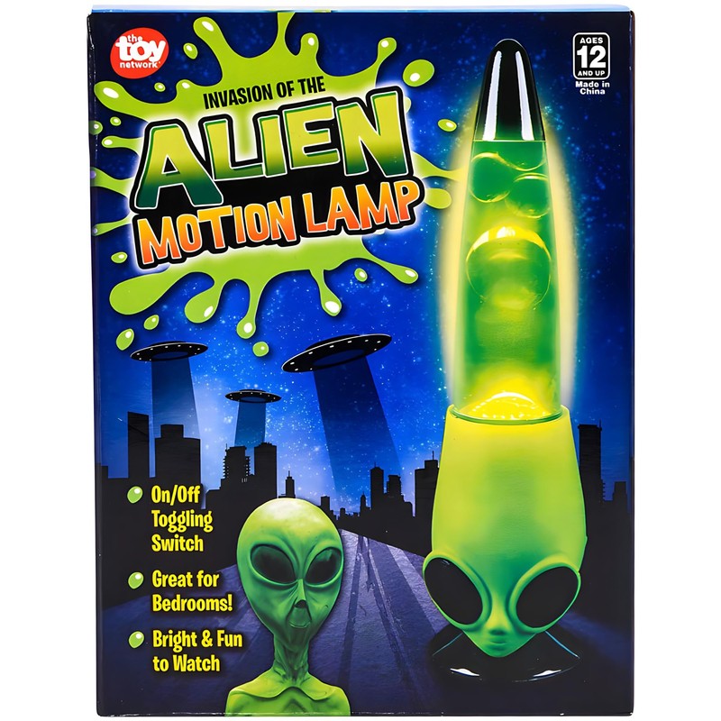 Rhode Island Novelty 13 Inch Alien Head Wax Motion Lamp