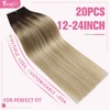 YoungSee Tape in Extensions Human Hair Ombre 14In Invisible Tape