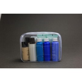 Clear Cosmetic Bag,Toiletry Carry 5 Pieces PVC Waterproof Toiletry Organizer Case with Zippers for Men and Women Travel Business Vacation Bathroom Organizing