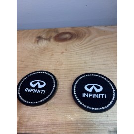 2 pk Cup Mat Car Drink Holder Insert Silicone Coaster Set for Infiniti W Bling