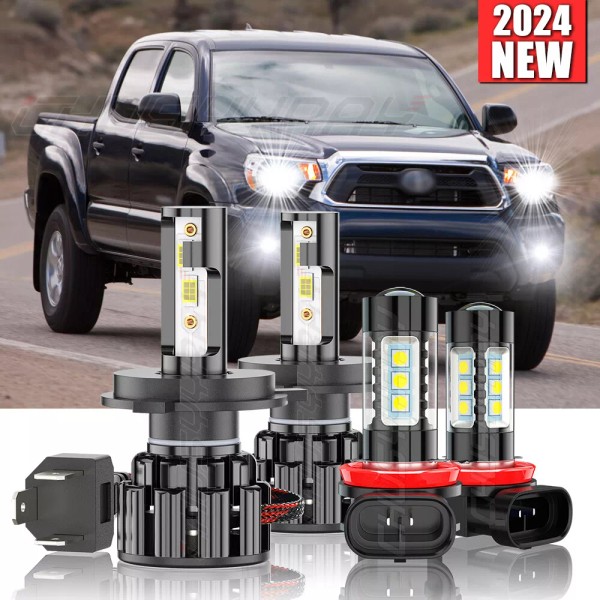CHUSYYRAY Combo LED Headlight Kit for Toyota Tacoma 2012-2015 High