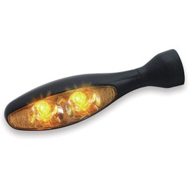 Kuryakyn 2537 Motorcycle Lighting Accessory: Kellermann Micro 1000 Extreme, Front/Rear LED Turn Signal/Blinker Light, Amber, Satin Black, Pack of 1