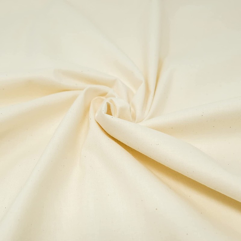 ROC-lon 47/48" 100% Cotton Nature Premium Quality Muslin Unbleached, Cut