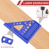 Metric 3D Multi-Angle Measuring Ruler, 22.5°-90° Degree Aluminum Alloy Woodworking