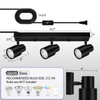 Plug-in Track Lighting LED, Track Light Fixtures Ceiling, Black Plug