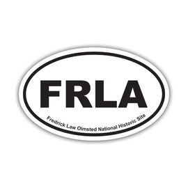 Fredrick Law Olmsted National Historic Site FRLA Oval Sticker Decal - Self Adhesive Vinyl - Weatherproof - Made in USA - Explore Travel - 14" x 8.69"