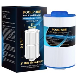 POOLPURE Replacement Spa Filter for PMA40L-F2M, Master Spas Twilight X268365, X268543, Unicel 6CH-402, 2" Male Thread/MPT, Length: 9 1/4" Hot Tub Filter