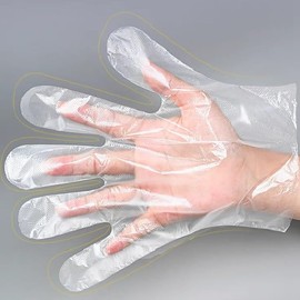 UNI-SUN 100 Pack Disposable Kitchen Gloves, Clear Cooking Food Handling Prep Durable Gloves, Home Baking Kitchen Gloves, Gloves for Cleaning Supplies