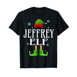 Jeffrey Elf Xmas Funny Men's Family Matching Christmas T-Shirt