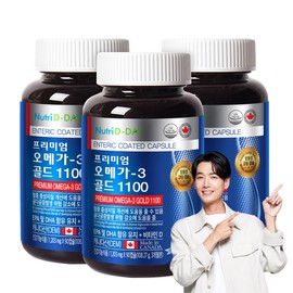 Nutri D Day Premium Omega3 Gold 1100 90 tablets, 3 pieces, 90 tablets, 3 pieces / 뉴트리디데이 프리미엄 오메가3 골드 1100 90정 3개 90정  3개