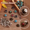 AHANDMAKER 40 Sets 8 Style Coin Screw Rivets Decorative Buckle