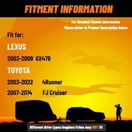 Front & Rear Adjustable Sway Bar End Links Kit Red, Fit for 2003-2009 Lexus GX470 | 2003-2022 Toyota 4Runner | 2007-2014 Toyota FJ Cruiser | Adjustable Stabilizer sway bar Links