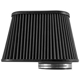 Airaid 722-128 Universal Clamp-On Air Filter: Oval Tapered; 4.5 Inch (114 mm) Flange ID; 7.25 Inch (184 mm) Height; 11.5 Inch x 7 Inch (292 mm x 178 mm) Base; 9 Inch x 4.5 Inch (229 mm x114 mm) Top