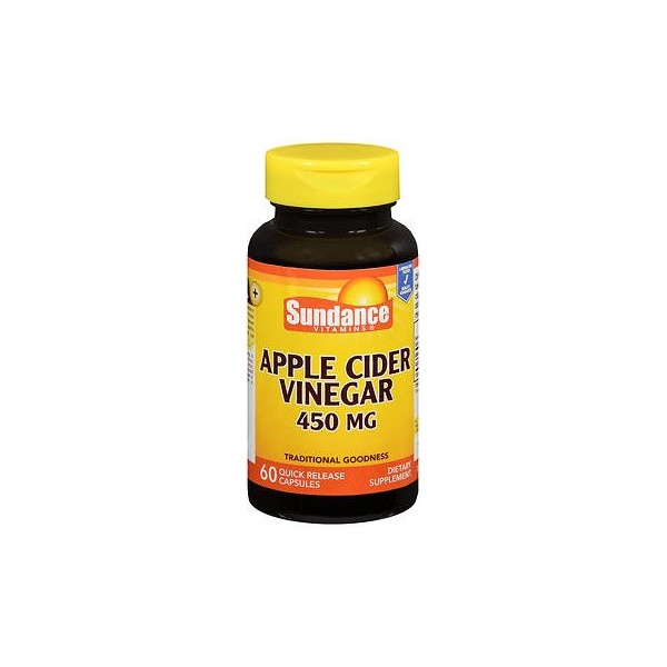 Sundance Apple Cider Vinegar 450 mg - 60 Quick Release Capsules, Pack of 5