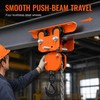 SucceBuy 0.5T/1T Manual Push Beam Trolley for Electric Hoists, Adjustable