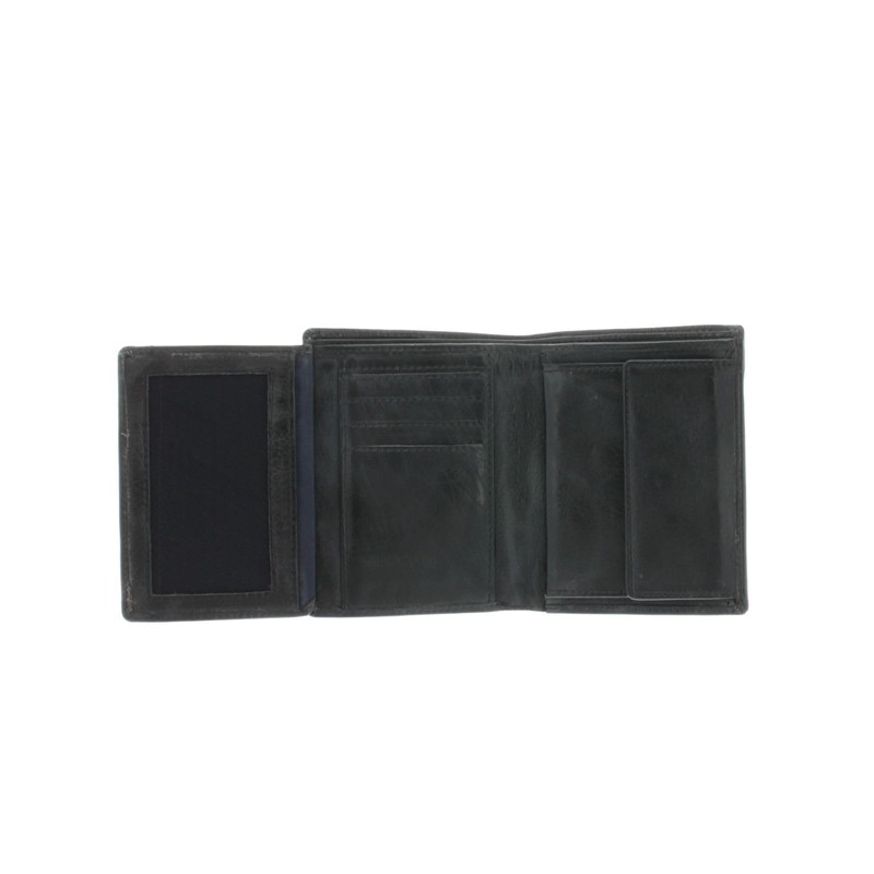 Chiemsee 020486 Genuine Leather Wallet for Men and Women Black,