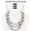 SKQIR Baseball Rhinestone Necklace for Men & Boys, Blue, Zinc,