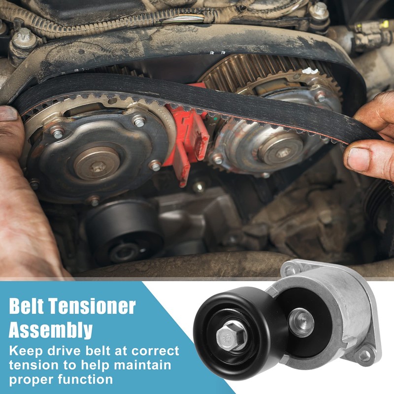 X AUTOHAUX Belt Tensioner Pulley Assembly 252812GGB3 for Kia Optima