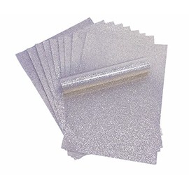 A4 Silver Glitter Paper Sparkly Soft Touch Thick 150gsm / 40lb Paper Pack of 10 Sheets