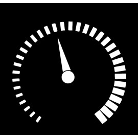 Oracal Gauge RPM Speed Sticker Decal 5" x 4.5” White