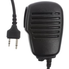 Tenq 2-pin Wateroof Rainproof Shoulder Remote Speaker with PTT Mic Microphone for Wallkie Talkie Midland Alan Radio