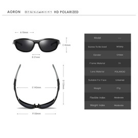 sovpay Unisex Polarized Sunglasses Goggles - TR90 Material, UV 400 Protection, Ideal for Cycling, Skiing, Driving, and More