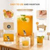 WILLOW WEAVE 2.1 Gallon Glass Drink Dispensers for Parties, Beverage