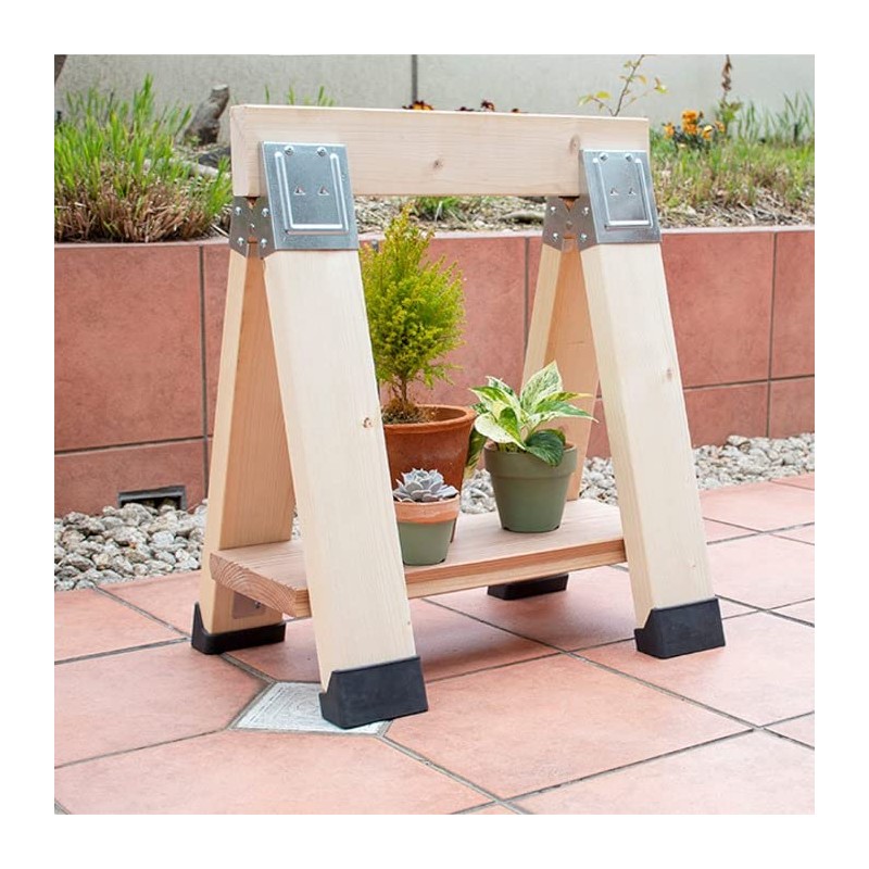 WAKAI TJ24CBK Tri-Joint Bracket Leg Cap DIY 2x4 Leg Ladder