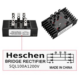 Heschen 3 Phase Bridge Rectifier SQL-100A Diode Module 100A 5 Terminals