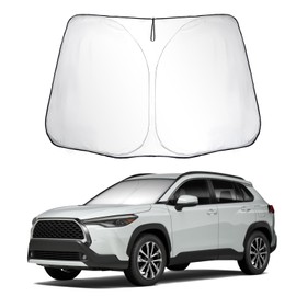 SKTU Sun Protection Windscreen Compatible with Toyotα Corolla Cross 2021-2024 Indoor Foldable Windscreen Cover with UV Protection
