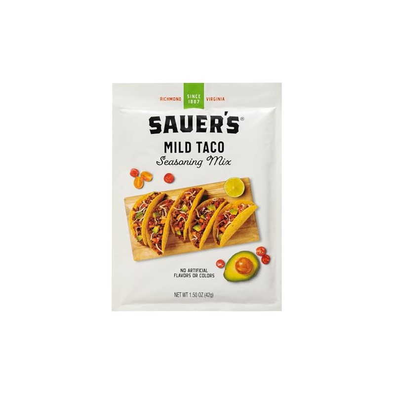 Sauer's Taco Seasoning Mild, 1.50 Ounce (Pack of 1)