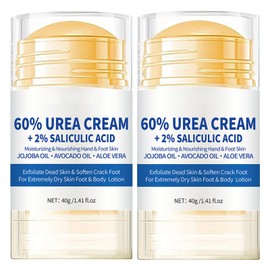 Urea Cream 60 Percent for Feet, 2pcs Urea Foot Cream, urea foot cream 60, Foot Cream for Cracked Heels and Dry Skin, Cracked Heel Repair Cream, Skin Care Hands & Feet, Foot Moisturiser, 40g