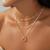 Epokus Women's Gold Layering Necklace, Stainless Steel Chain Necklace, Waterproof