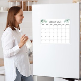 2025 Magnetic Refrigerator Calendar - 2025 Fridge Calendar Magnet Runs from January 2025 to June 2026, 18 Monthly Refrigerator Calendar with Greenery Designs - 13" x 11.5", Nature