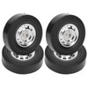4Pcs Metal Drifting Rubber Wheel Tire Replacement Accessory for WPL