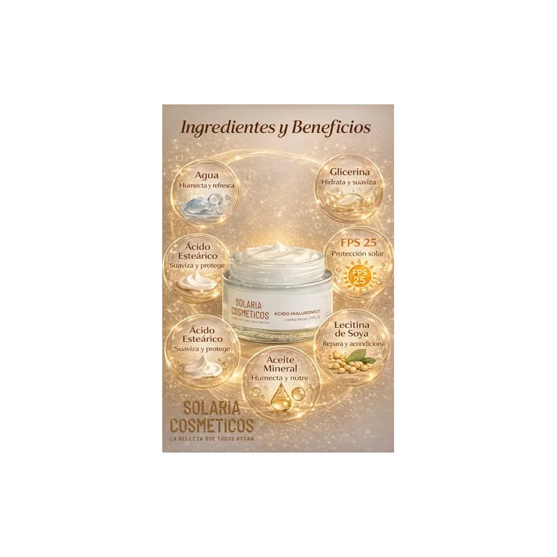 Kit Facial Solaria Cosméticos Ácido Hialurónico Antiedad