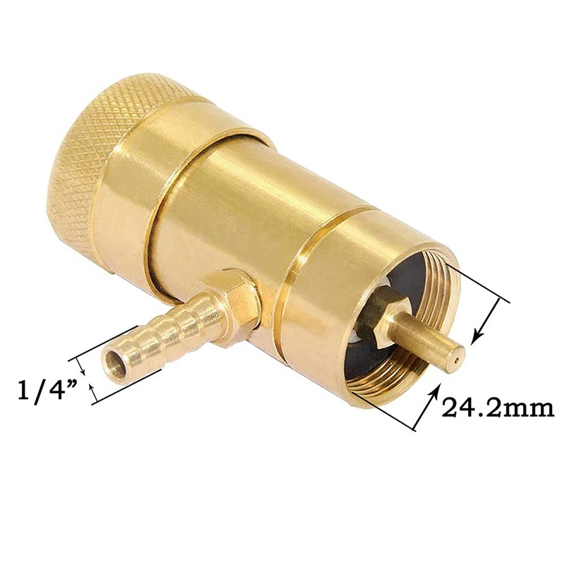 Joywayus Solid Brass Oxygen Regulator Tank Valve Fit Disposable Tanks