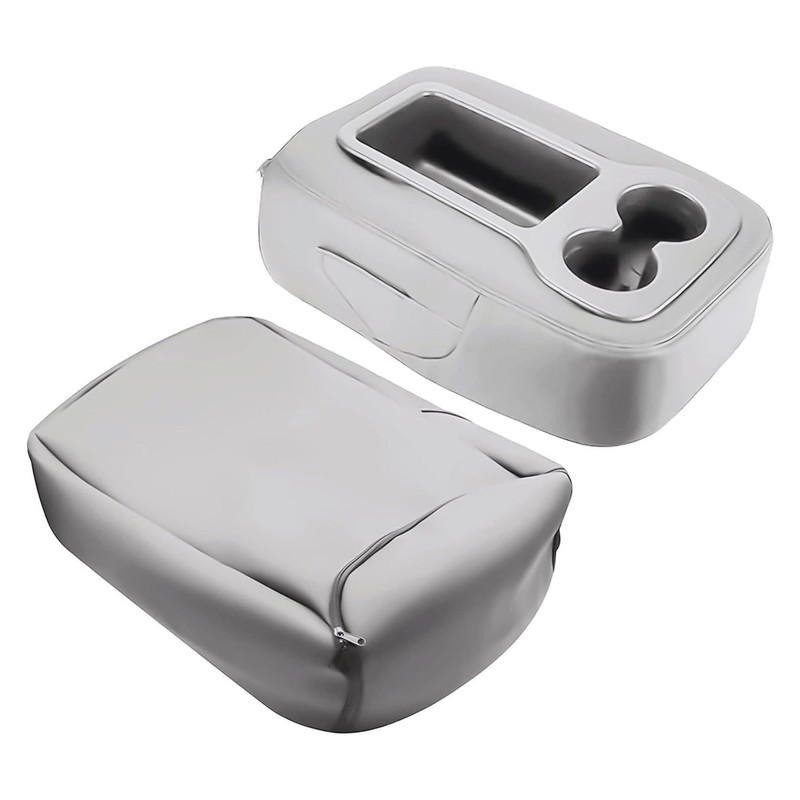FZJDSD Light Gray Jump Seat Armrest Center Console Cover with