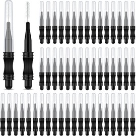 100 piezas de microcepillo de cejas con tapa, cepillo de laminación de cejas, cepillo de pestañas para rellenar pestañas, carrete de cejas, herramientas de levantamiento de pestañas para cejas y extensiones de pestañas (negro)
